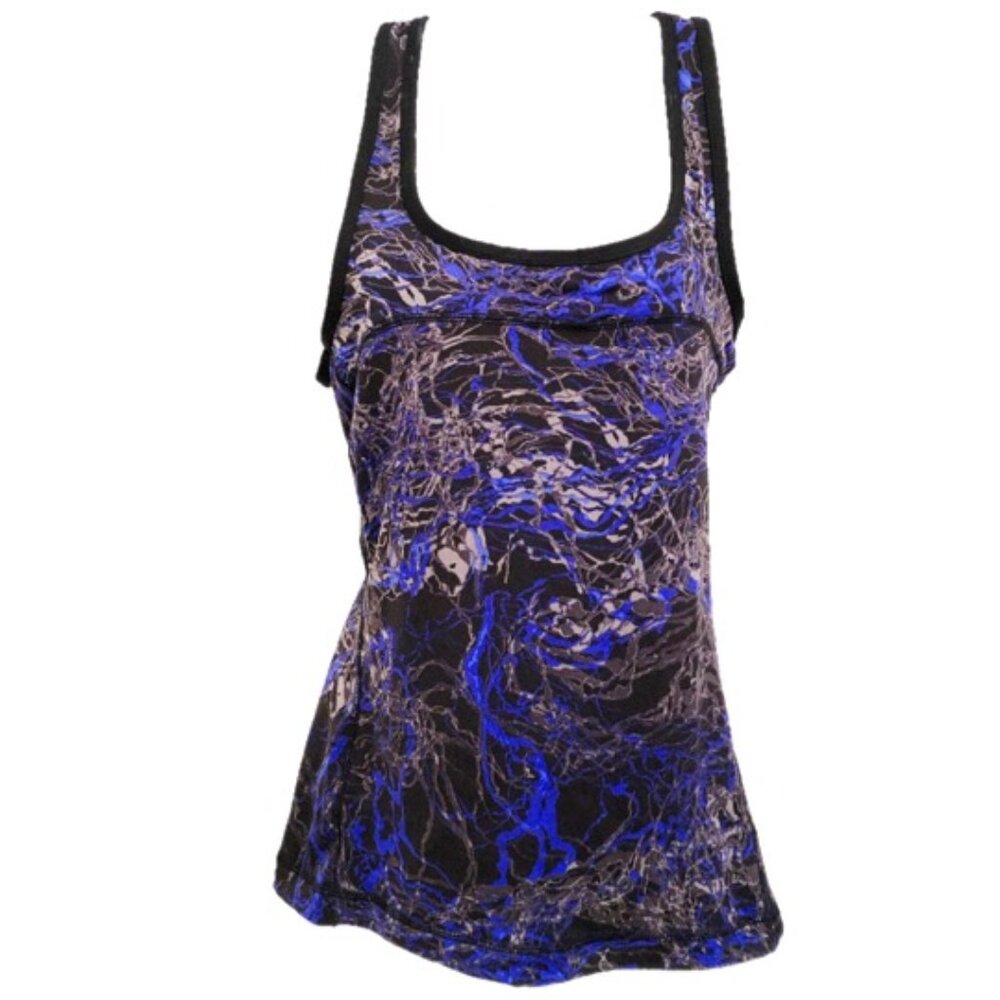 Everlast Women's Workout Tank Top, Blue/ Black Size Medium